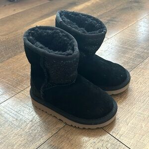 Toddler Black Sparkly UGGs